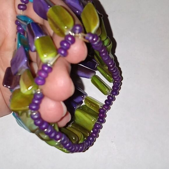 Large‎ vintage beaded bracelet - Picture 4 of 4